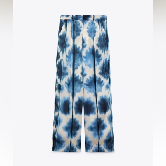 BNET ZARA 2 PCS SET SUIT SATIN EFFECT PRINTED PANTS AND BLAZER - Picture 13 of 13